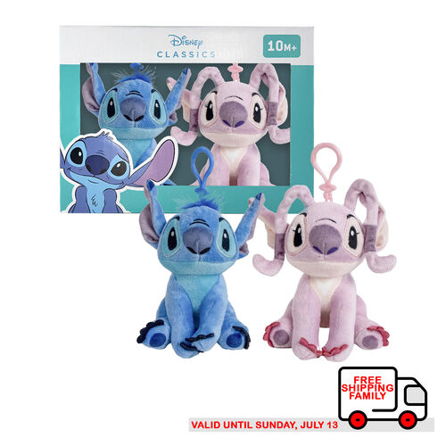 Disney Stitch & Angel Keychain bag clip 2 pieces