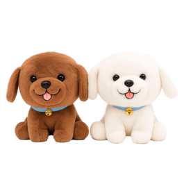 BEE Plush dog with sitting bell 20-25cm