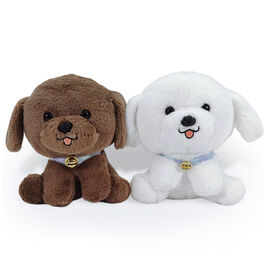 BEE Plush dog with sitting bell 20-25cm