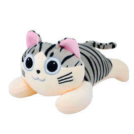 BEE Plush cat with big eyes lying down 45cm