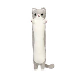 BEE Plush Gray Cat Big Eyes 70cm