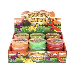 Slime Dinosaur Tubs (7cm x 2cm) 3Mod ASST Colours