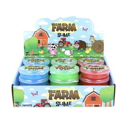 Slime Farm animal Tubs (7cm x 2cm) 3Mod ASST Colours