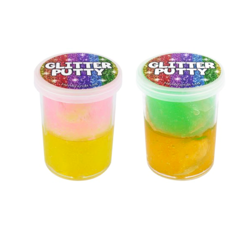 Slime Putty Glitter crystal 2 Layer 60gr (6cm x 4.5cm)