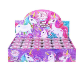 Slime Clear with unicorn tubs (6cm x 4.58cm) 4Mod ASST Colours