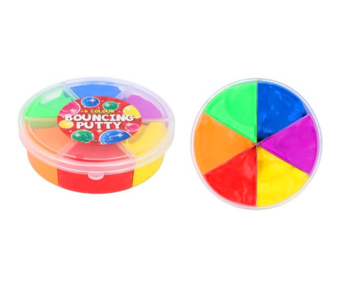 Slime Putty bouncing tub 50gr (10.8cm x 10.8cm) 6 Tone