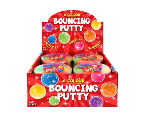 Slime Putty bouncing tub 50gr (10.8cm x 10.8cm) 6 Tone