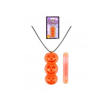 PUMPKIN NECKLACE GLITTER 6.5CM