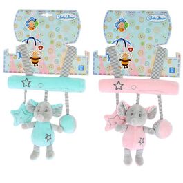 Pink-Green Elephant Activity Crib Hanger