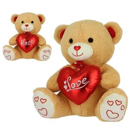 Glitter Heart Bear 18cm 42pcs