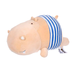 BEE Plush Striped Hippopotamus Beige 20cm