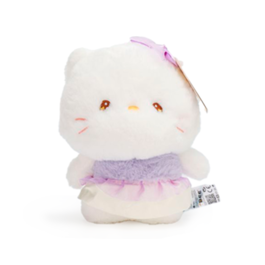 BEE Plush Cat in Purple Dress 23cm