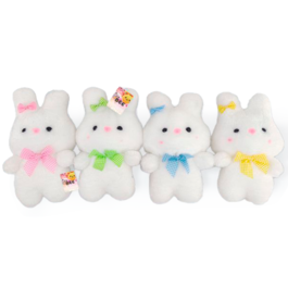 BEE Plush Rabbit with Checkered Bow Tie 4 Mod ASST 20-25cm