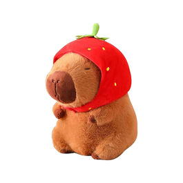 BEE Plush Capybara strawberry hat 20Cm