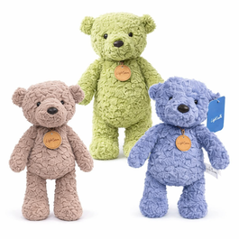 Super soft colorful bears. (standing) 30cm 3mod asst