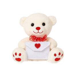 Plush Teddy bear with love envelope white 20 CM