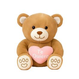 Teddy bear hugging a pink heart 30cm