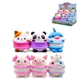SQUISHY 6 ANIMALS 25CM WITH DISPLAY
