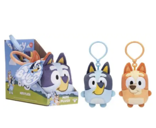 Bluey Plush Bagclip 2 assorted 11cm in display