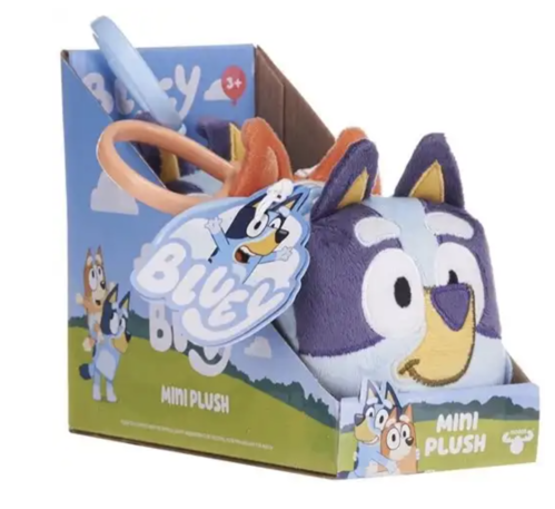 Bluey Plush Bagclip 2 assorted 11cm in display