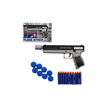 PISTOLA 23CM CON DARDOS DE FOAM