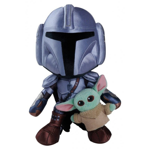 DISNEY STAR WARS MANDALORIAN W/MINI GROGU 26CM