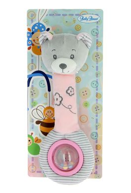 PINK BEAR RATTLE PITO + BALLS 25CM