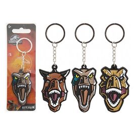 JURASSIC WORLD KEYCHAIN 3 MODELS DINOSAUR