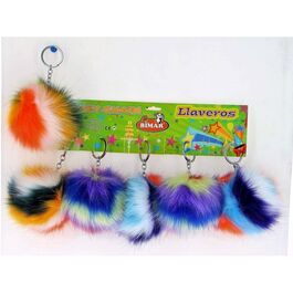 Pom Pom Keyring Colours
