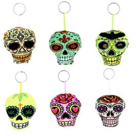 Mexican Skull plush keychain 13cm