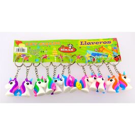 Unicorn Head Rubber Key Ring