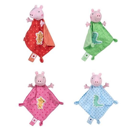 Doudou Peppa Pig head 4 Mod. 26cm Assorted Market Plush 2024