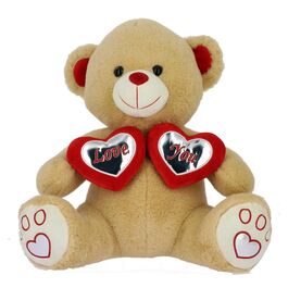 Brown Bear with two Hearts 18CM