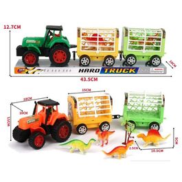 Tractor with two Dinosaur Trailers 43.5cm