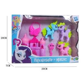 Three Pony Box with Castle 16cm