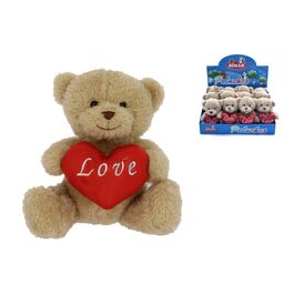 Display Curly Bear with Heart 16CM