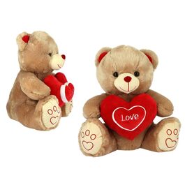 Bear Heart + Heart 28CM