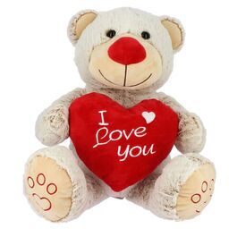 Grey Bear Feet Heart 35CM