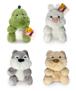 BEE Plush Eggman doll-small dinosaur 25cm - 4mod ASST