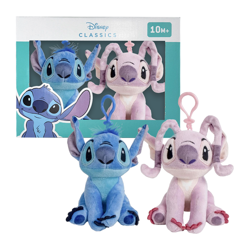 Disney Stitch & Angel Keychain bag clip 2 pieces
